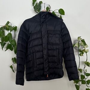 SAVE THE DUCK Men's Black Puffer Jacket